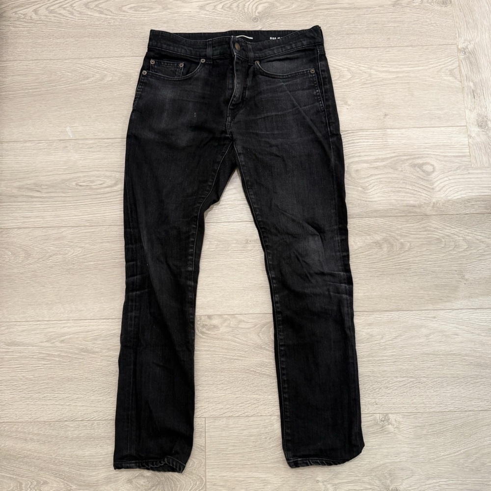 Saint Laurent Classic Black Skinny Jeans for Men JU0026
